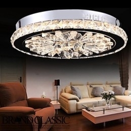 Crystal Flush Mount Modern Contemporan Living Pat Sufragerie Copii Metal