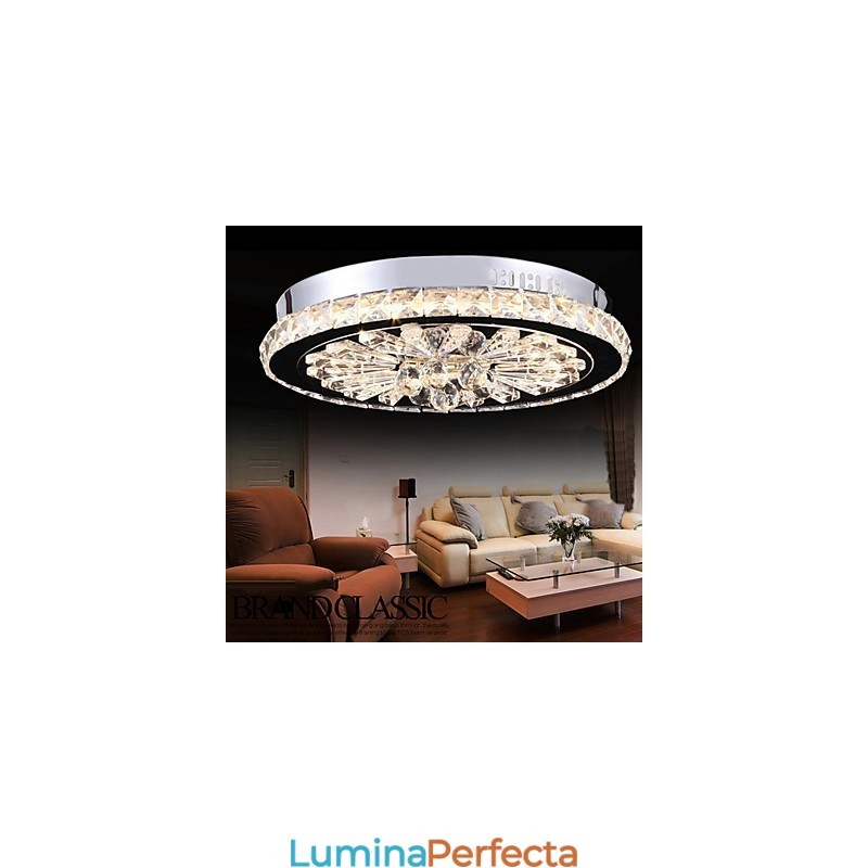 Crystal Flush Mount Modern Contemporan Living Pat Sufragerie Copii Metal