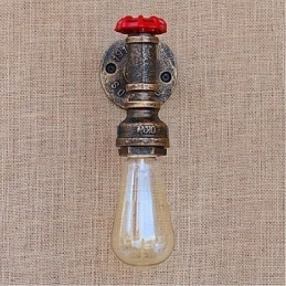 Nostalgia Țeavă de apă simplă Lampă decorativă de perete mică