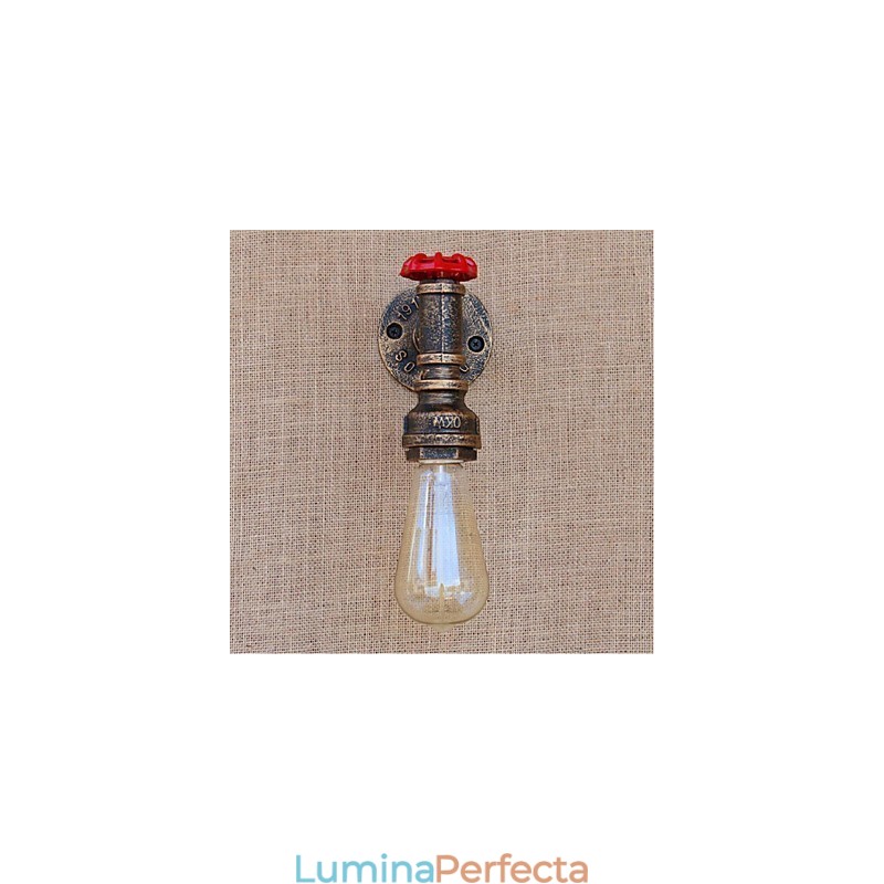 Nostalgia Țeavă de apă simplă Lampă decorativă de perete mică
