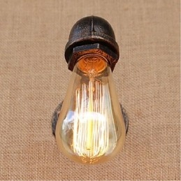 Nostalgia Țeavă de apă simplă Lampă decorativă de perete mică