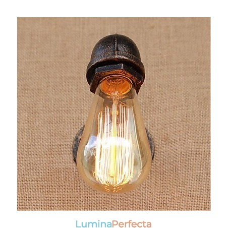 Nostalgia Țeavă de apă simplă Lampă decorativă de perete mică