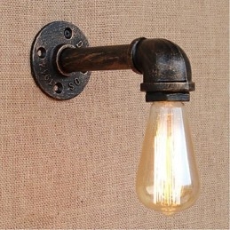 Nostalgia Țeavă de apă simplă Lampă decorativă de perete mică