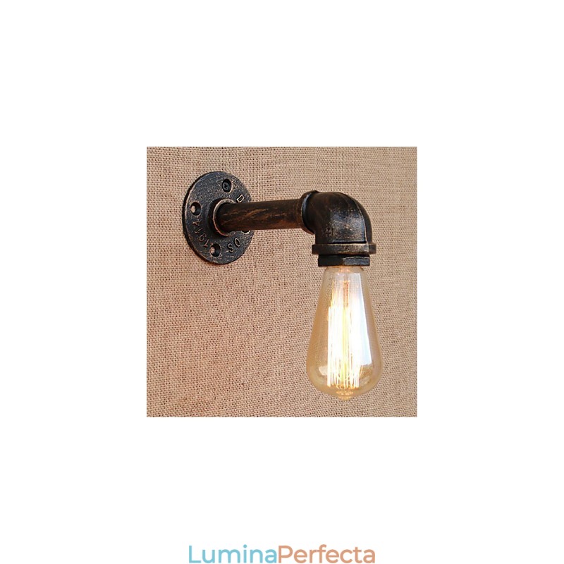Nostalgia Țeavă de apă simplă Lampă decorativă de perete mică