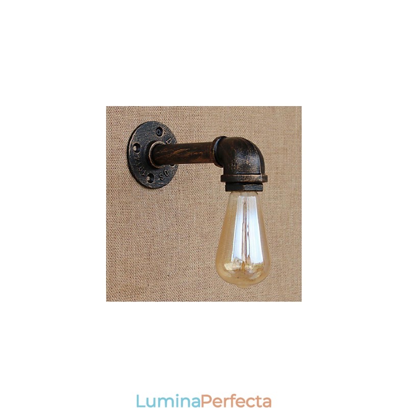 Nostalgia Țeavă de apă simplă Lampă decorativă de perete mică