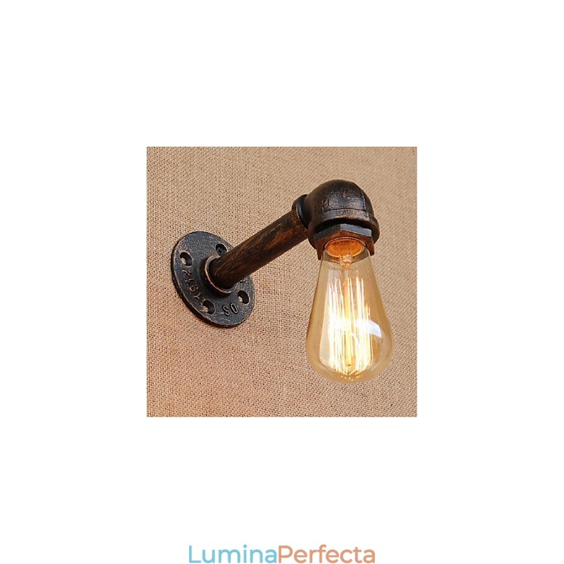 Nostalgia Țeavă de apă simplă Lampă decorativă de perete mică