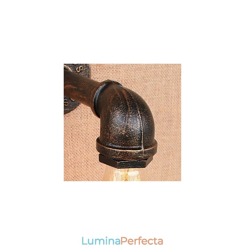 Nostalgia Țeavă de apă simplă Lampă decorativă de perete mică