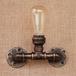 Nostalgia Țeavă de apă simplă Lampă decorativă de perete mică