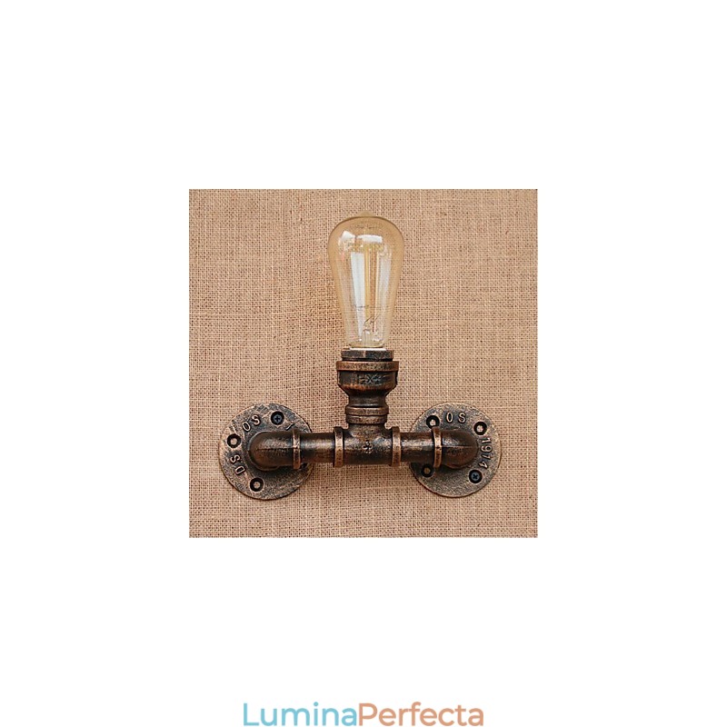 Nostalgia Țeavă de apă simplă Lampă decorativă de perete mică