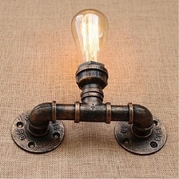 Nostalgia Țeavă de apă simplă Lampă decorativă de perete mică
