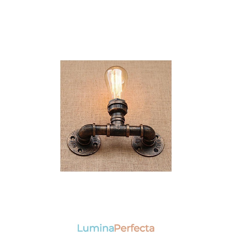 Nostalgia Țeavă de apă simplă Lampă decorativă de perete mică