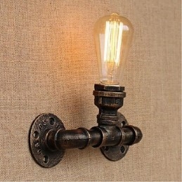 Nostalgia Țeavă de apă simplă Lampă decorativă de perete mică