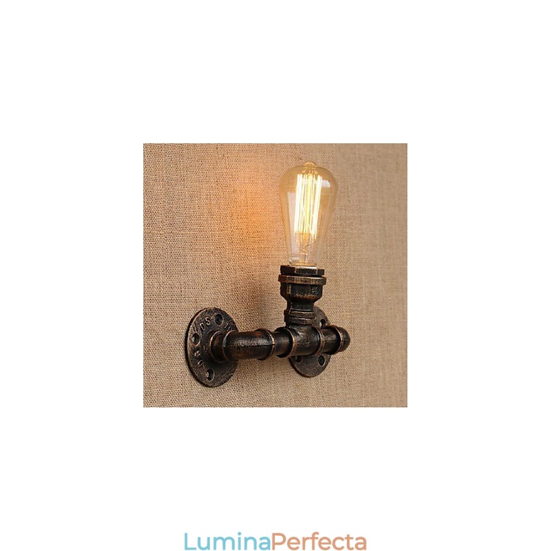 Nostalgia Țeavă de apă simplă Lampă decorativă de perete mică