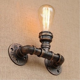 Nostalgia Țeavă de apă simplă Lampă decorativă de perete mică