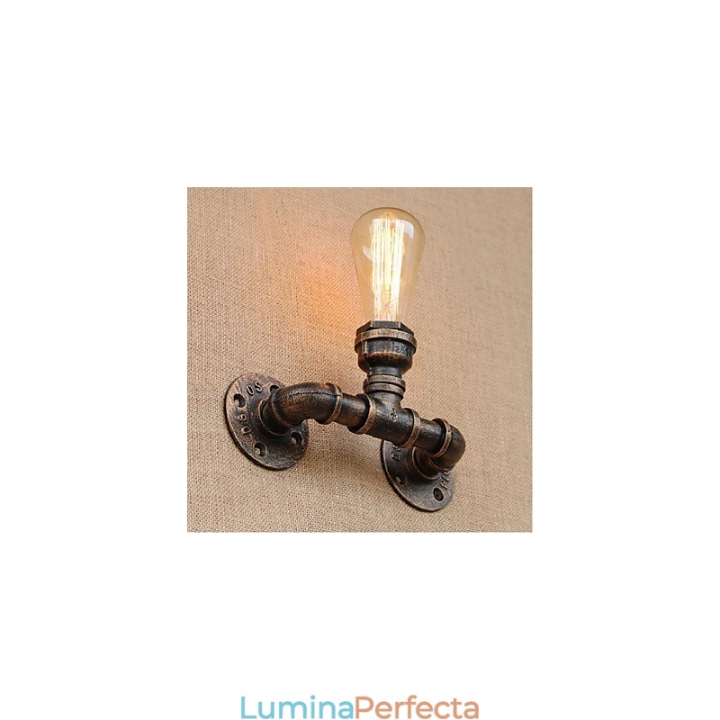 Nostalgia Țeavă de apă simplă Lampă decorativă de perete mică