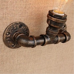 Nostalgia Țeavă de apă simplă Lampă decorativă de perete mică