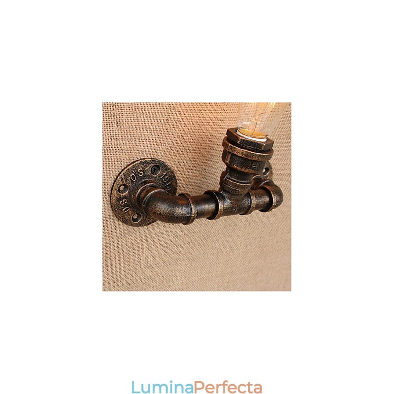 Nostalgia Țeavă de apă simplă Lampă decorativă de perete mică