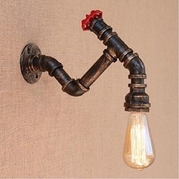 Nostalgia Țeavă de apă simplă Lampă decorativă de perete mică