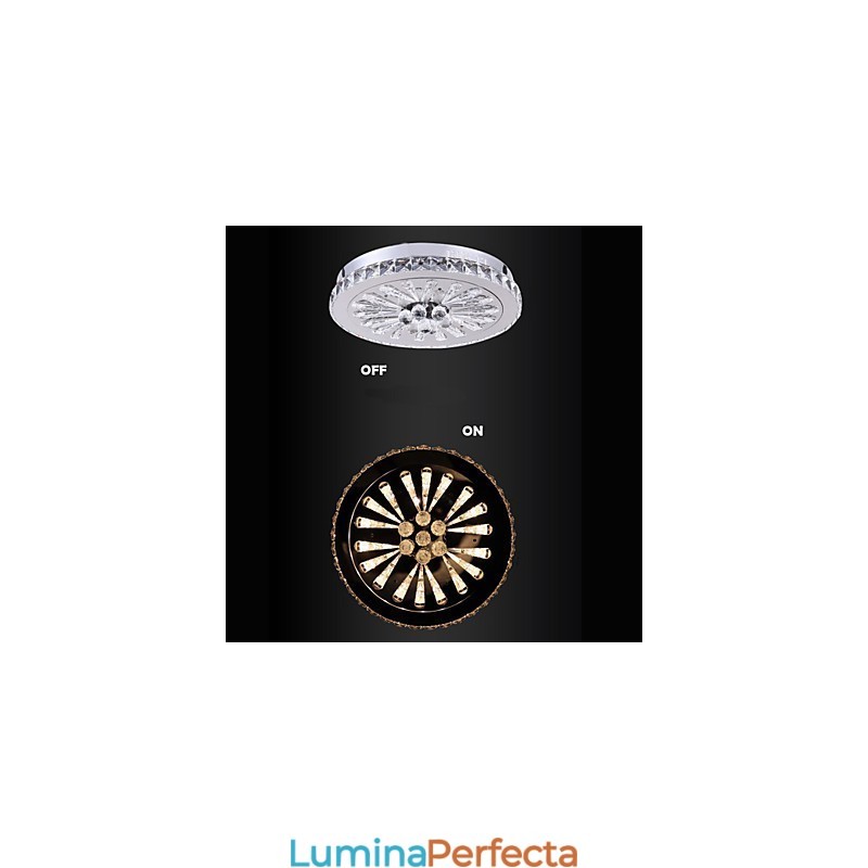 Crystal Flush Mount Modern Contemporan Living Pat Sufragerie Copii Metal