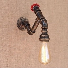 Nostalgia Țeavă de apă simplă Lampă decorativă de perete mică