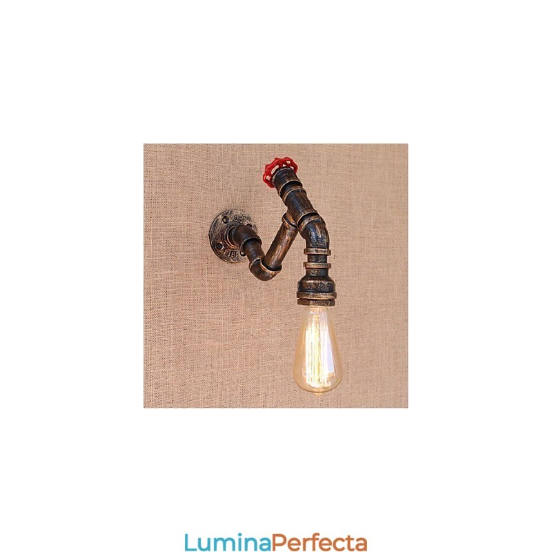 Nostalgia Țeavă de apă simplă Lampă decorativă de perete mică