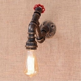 Nostalgia Țeavă de apă simplă Lampă decorativă de perete mică