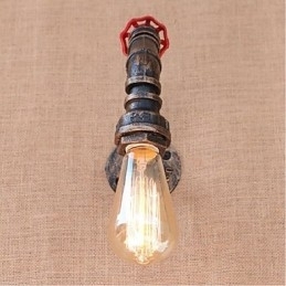 Nostalgia Țeavă de apă simplă Lampă decorativă de perete mică