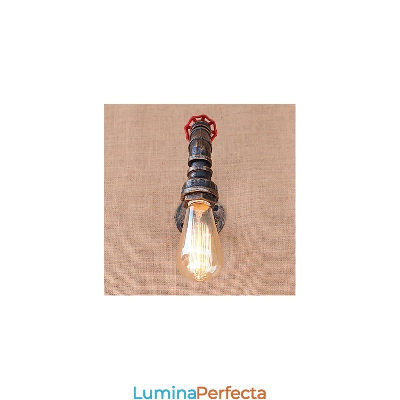Nostalgia Țeavă de apă simplă Lampă decorativă de perete mică