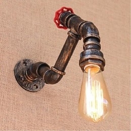 Nostalgia Țeavă de apă simplă Lampă decorativă de perete mică