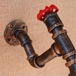 Nostalgia Țeavă de apă simplă Lampă decorativă de perete mică