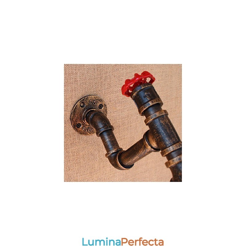 Nostalgia Țeavă de apă simplă Lampă decorativă de perete mică