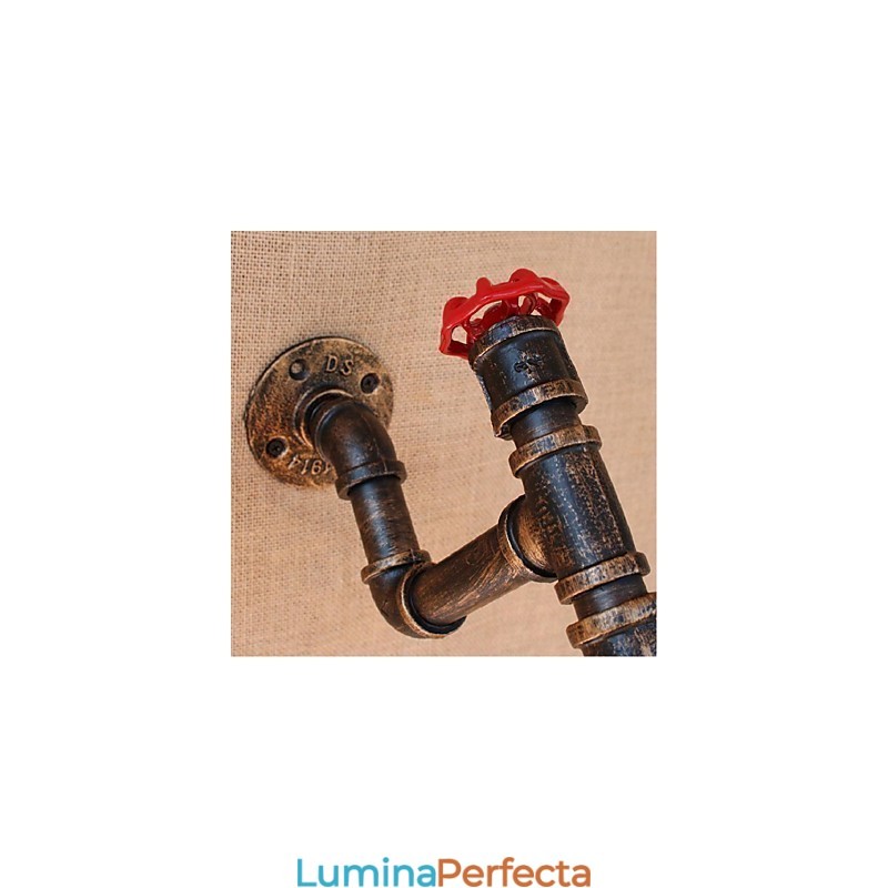 Nostalgia Țeavă de apă simplă Lampă decorativă de perete mică