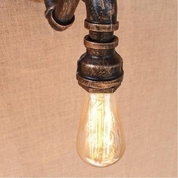 Nostalgia Țeavă de apă simplă Lampă decorativă de perete mică