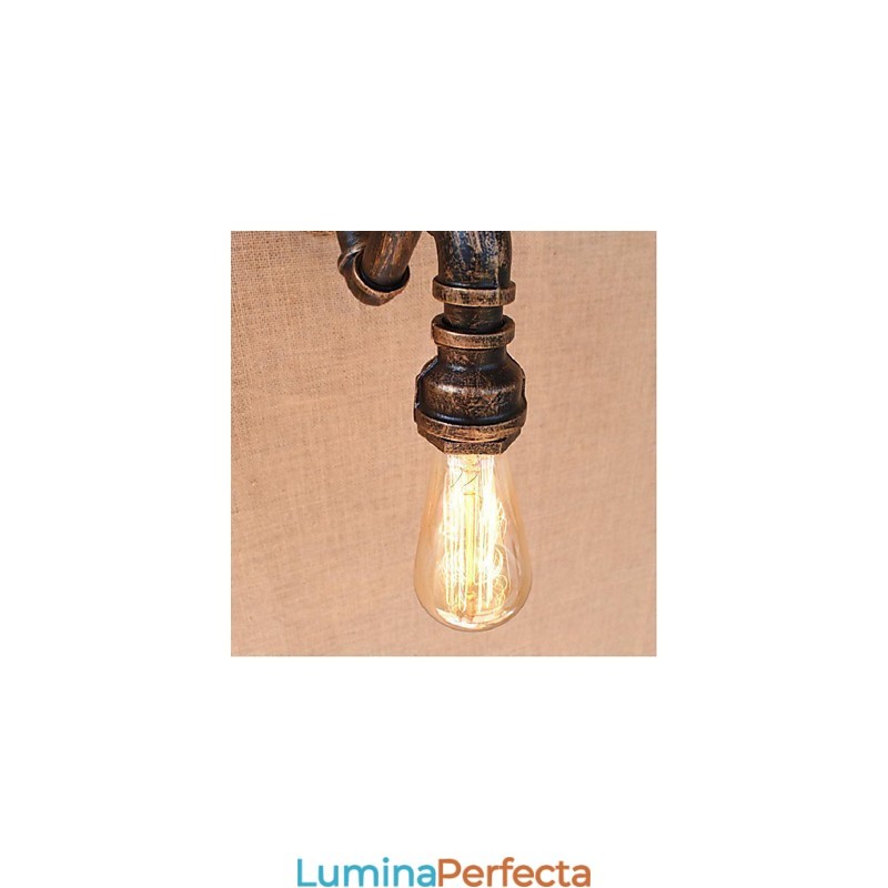 Nostalgia Țeavă de apă simplă Lampă decorativă de perete mică
