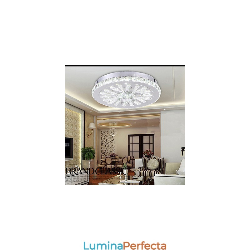 Crystal Flush Mount Modern Contemporan Living Pat Sufragerie Copii Metal
