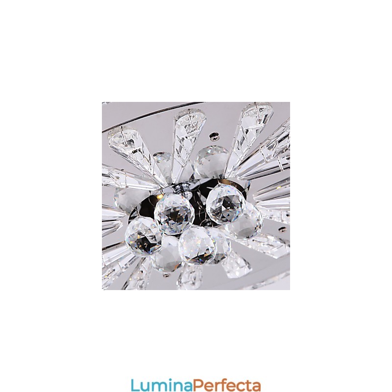 Crystal Flush Mount Modern Contemporan Living Pat Sufragerie Copii Metal