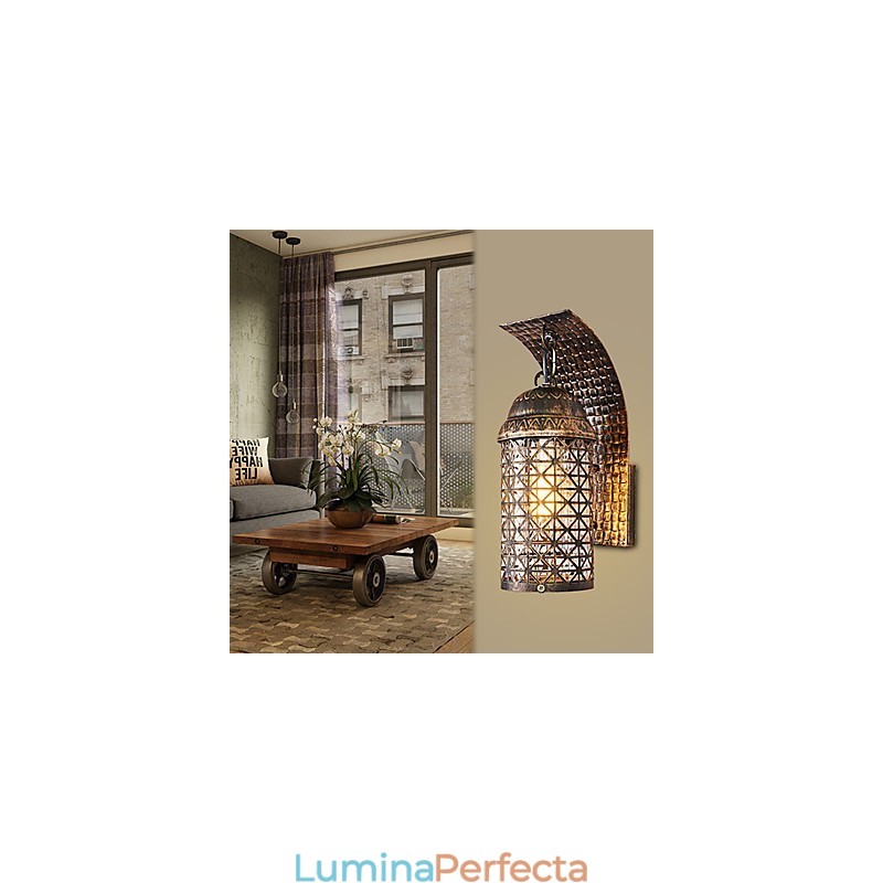 Caracteristică de pictură rustic Lodge pentru aplice de perete în stil mini