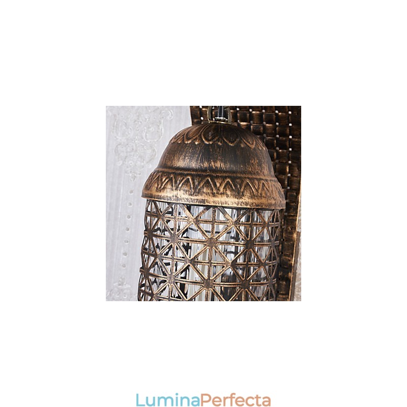 Caracteristică de pictură rustic Lodge pentru aplice de perete în stil mini
