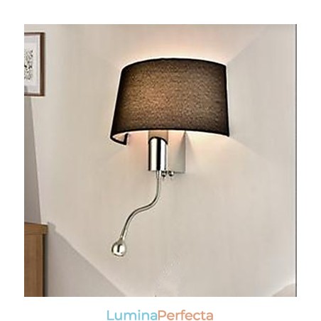 Cameră de hotel, dormitor, lampă din stofă, lampă de noptieră, cu comutator american Cameră de hotel, dormitor, lampă din stofă, lampă de noptieră, cu comutator american