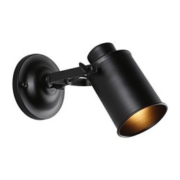 Applic de perete de la mansardă, din metal negru, de epocă, sufragerie, hol, cafenea, baruri