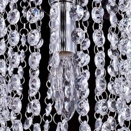 Candelabru din cristal transparent K9 cromat cu 1 lumină, cu 1 bec