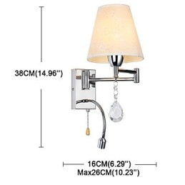 Lampă de Perete pentru Dormitor Lampă de Lectură Lampă din Tesatura
