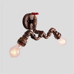 Aplice Industriale Vintage De Perete Lumini Creative Restaurant Cafe Bar Iluminat Decorat Cu Finisaj Vopsit 2 Lumini