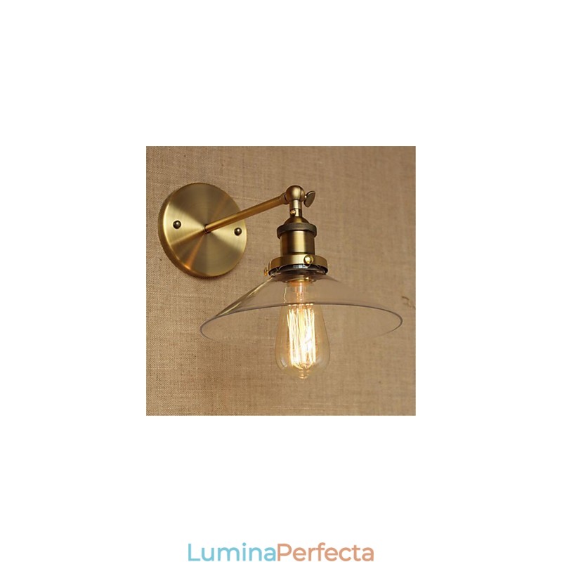 Modern, contemporan, retro, alamă antică, caracteristică pentru iluminat ambiental de perete în stil mini