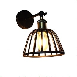 Aplică de perete din oțel vopsit ușor Dumb Black American Coffee Decoration Lumină de perete retro Lampă cu sabie de lumină pe perete