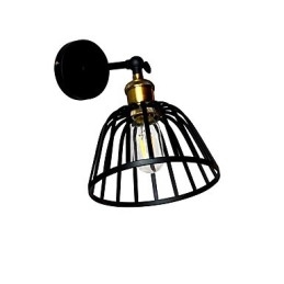 Aplică de perete din oțel vopsit ușor Dumb Black American Coffee Decoration Lumină de perete retro Lampă cu sabie de lumină pe perete