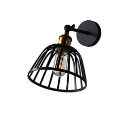 Aplică de perete din oțel vopsit ușor Dumb Black American Coffee Decoration Lumină de perete retro Lampă cu sabie de lumină pe perete