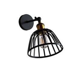 Aplică de perete din oțel vopsit ușor Dumb Black American Coffee Decoration Lumină de perete retro Lampă cu sabie de lumină pe perete