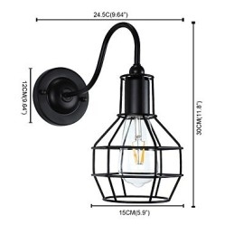Aplice Aplice Perete Perete Fier Lampă Dumb Neagră Lampă Sabie De Perete Pe Perete
