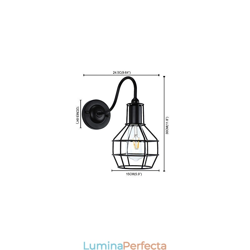 Aplice Aplice Perete Perete Fier Lampă Dumb Neagră Lampă Sabie De Perete Pe Perete
